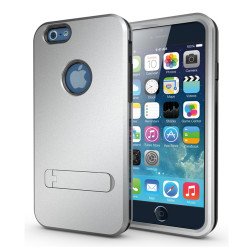 Apple iPhone 5 5S Strong Armor Hybrid with Stand (Silver)